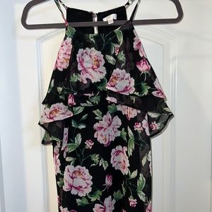 Black and floral Charming Charlie tank top